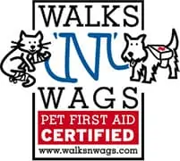 Walks and wags pet first aid certified