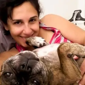 french-bulldog-relaxing-with-dog-sitter-Doaa-dog-sit